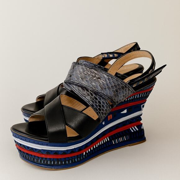Opening Ceremony Multi Colored Wedge Sandals - Picture 9 of 10